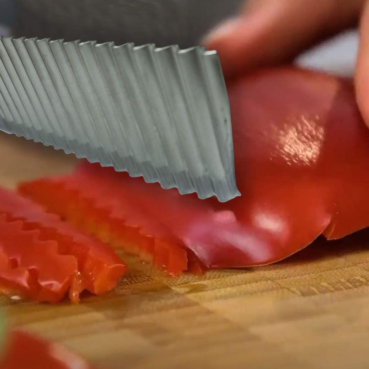 GENERICO - Cuchillo Cortador para Papas Fritas Onduladas utensilio