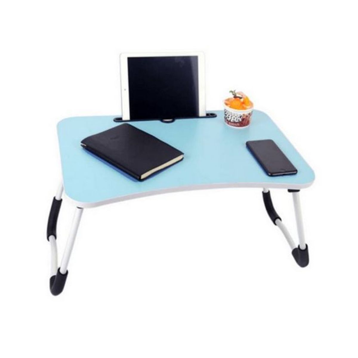 GENERICO - Mesa plegable portátil para Laptop con Ranura y Posavaso