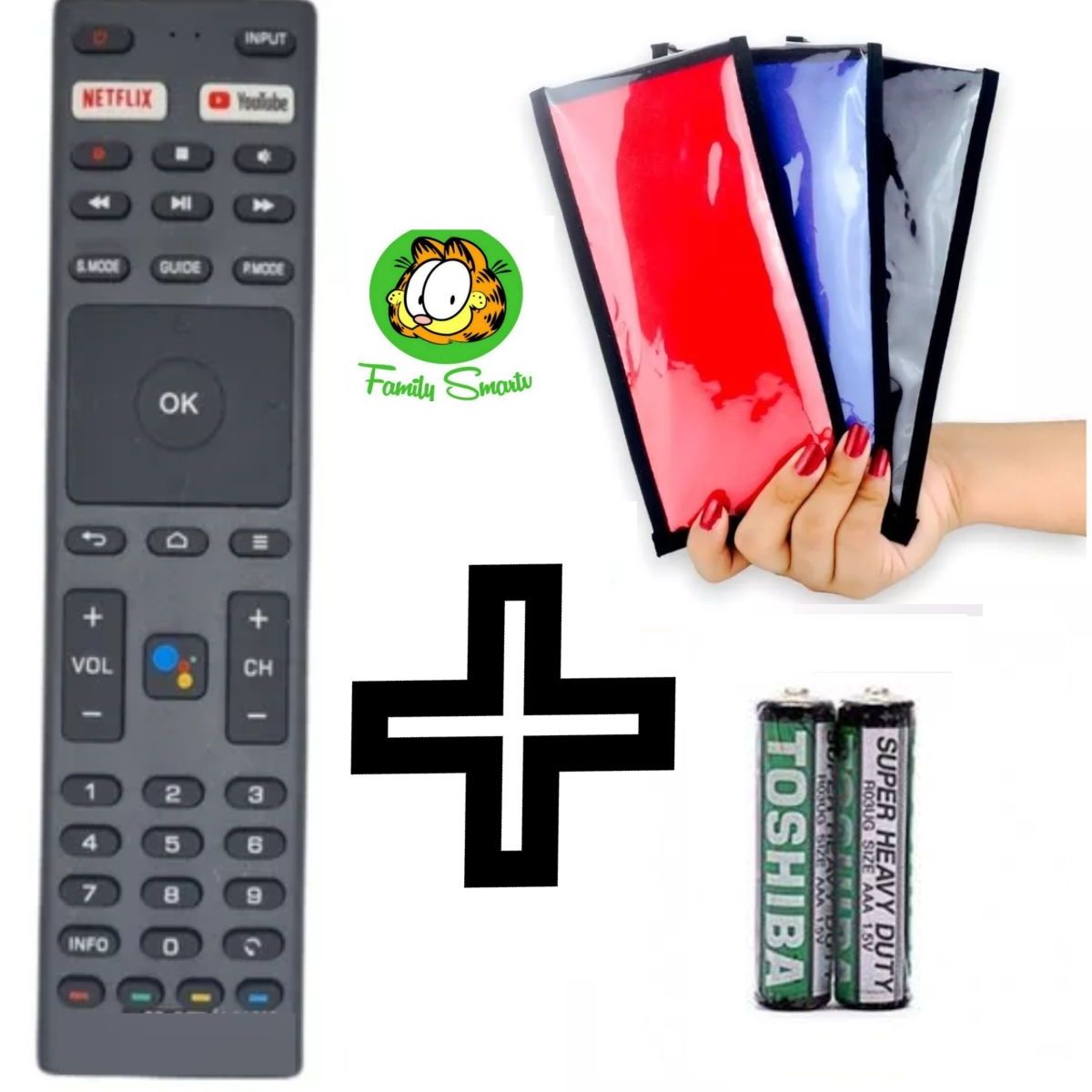 UNIVERSAL - Control Remoto Para Tv Jvc RMC-3363  Funda  Pilas