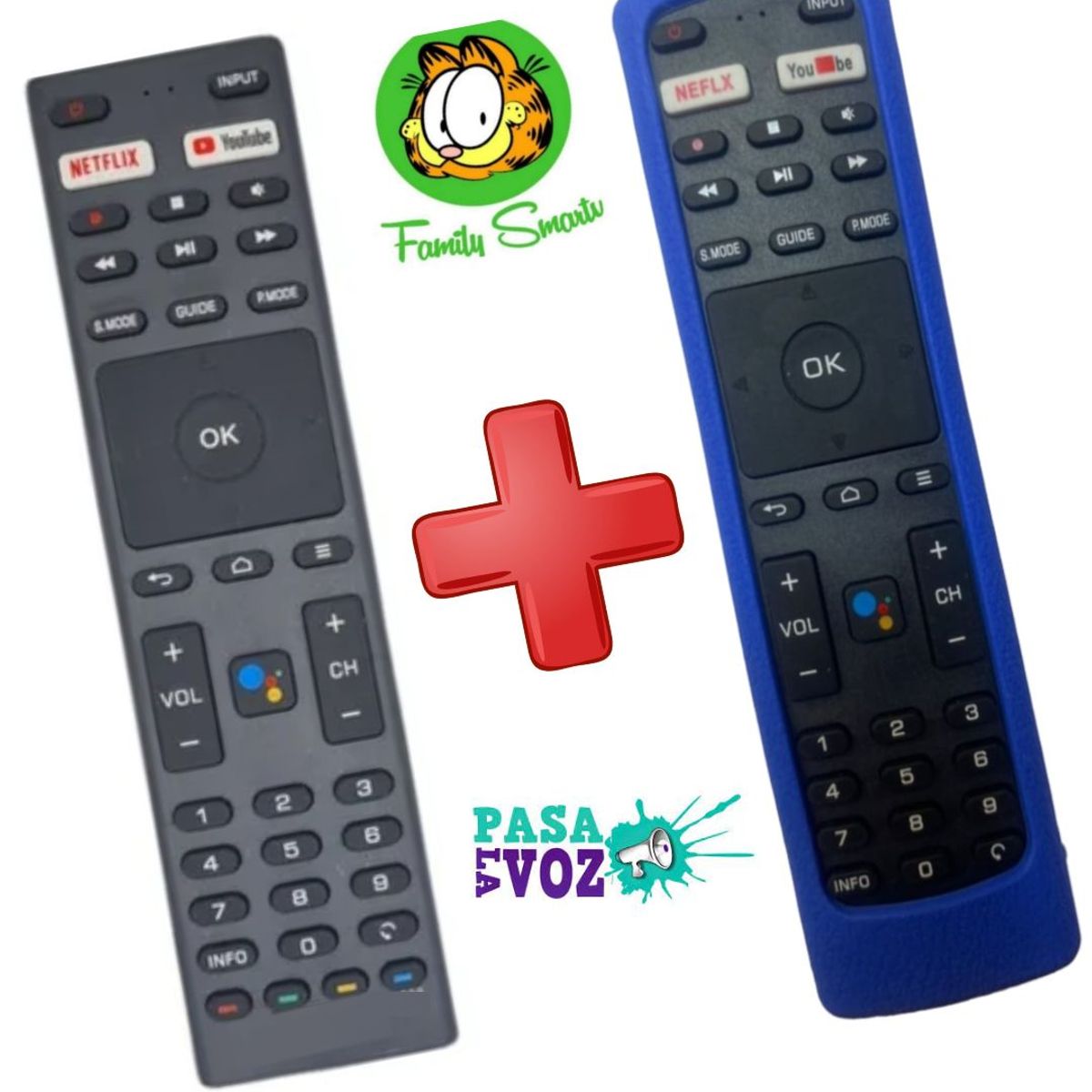 GENERICO - Control Remoto Para Tv Jvc RM-3363  funda Azul