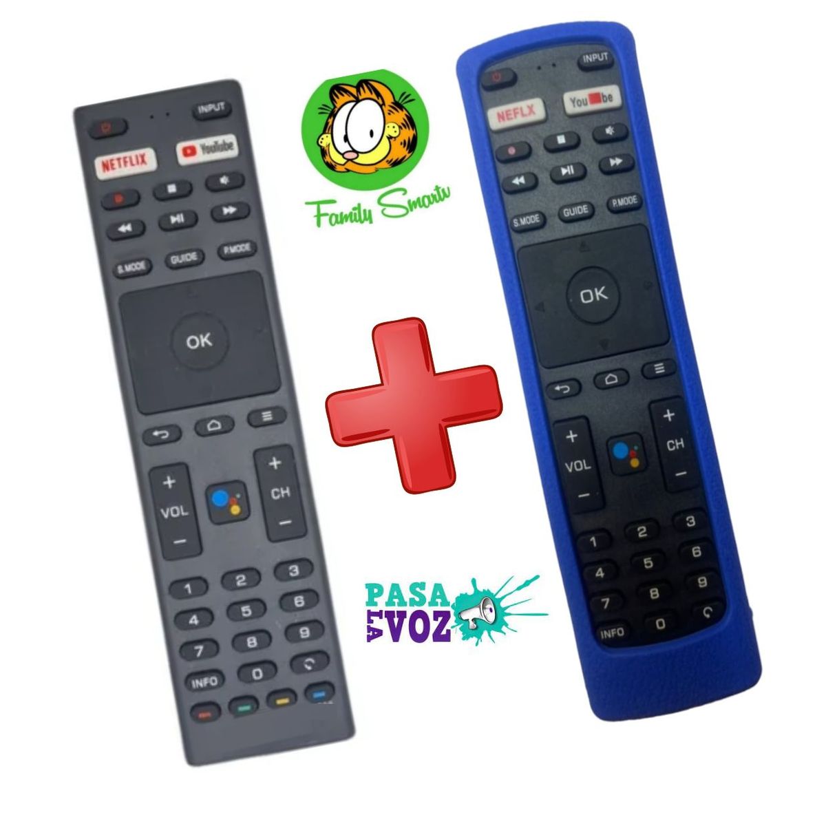 GENERICO - Control Remoto Para Tv Jvc RM-3363  funda Azul