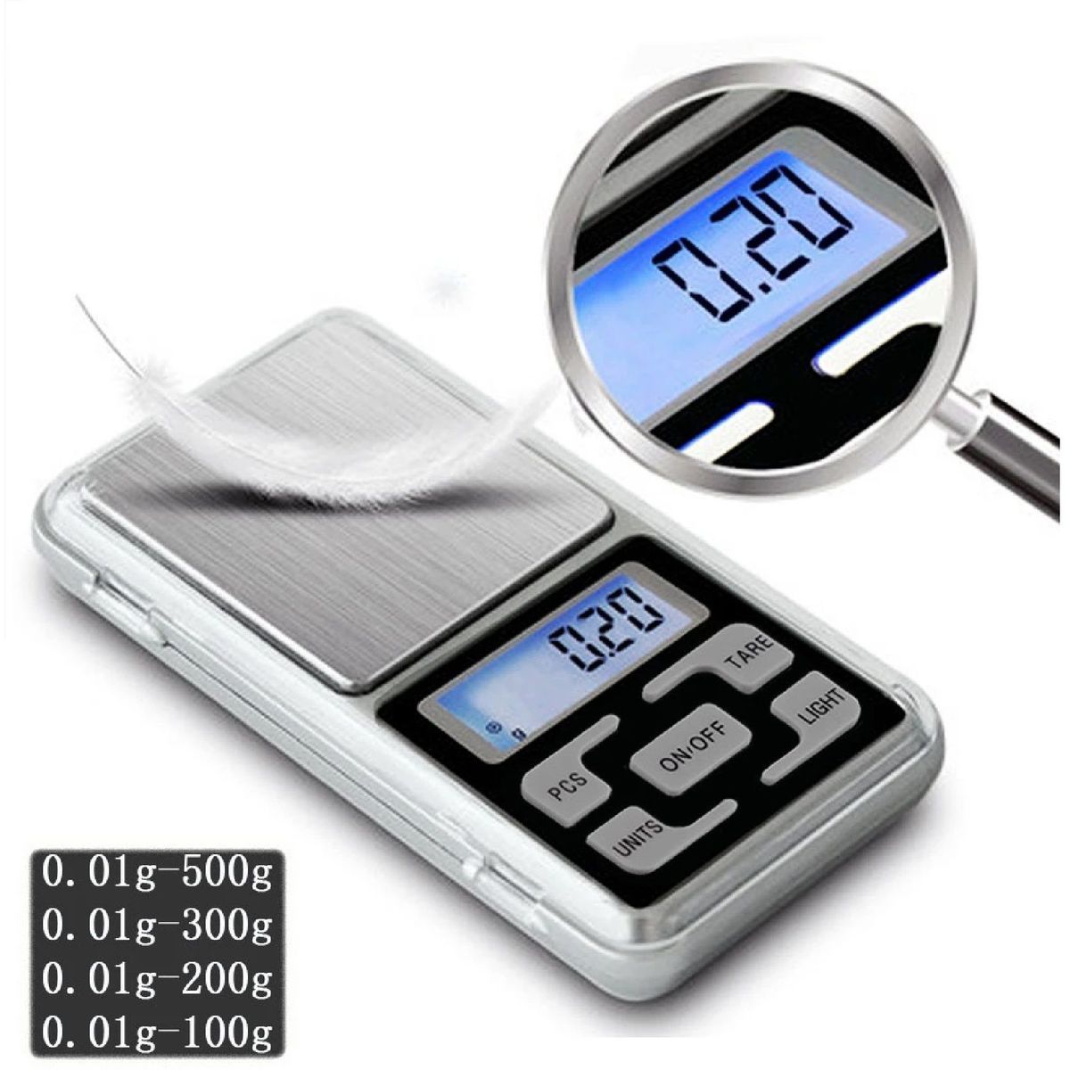 OTTOWARE - Balanza Gramera Digital Portátil para Joyería