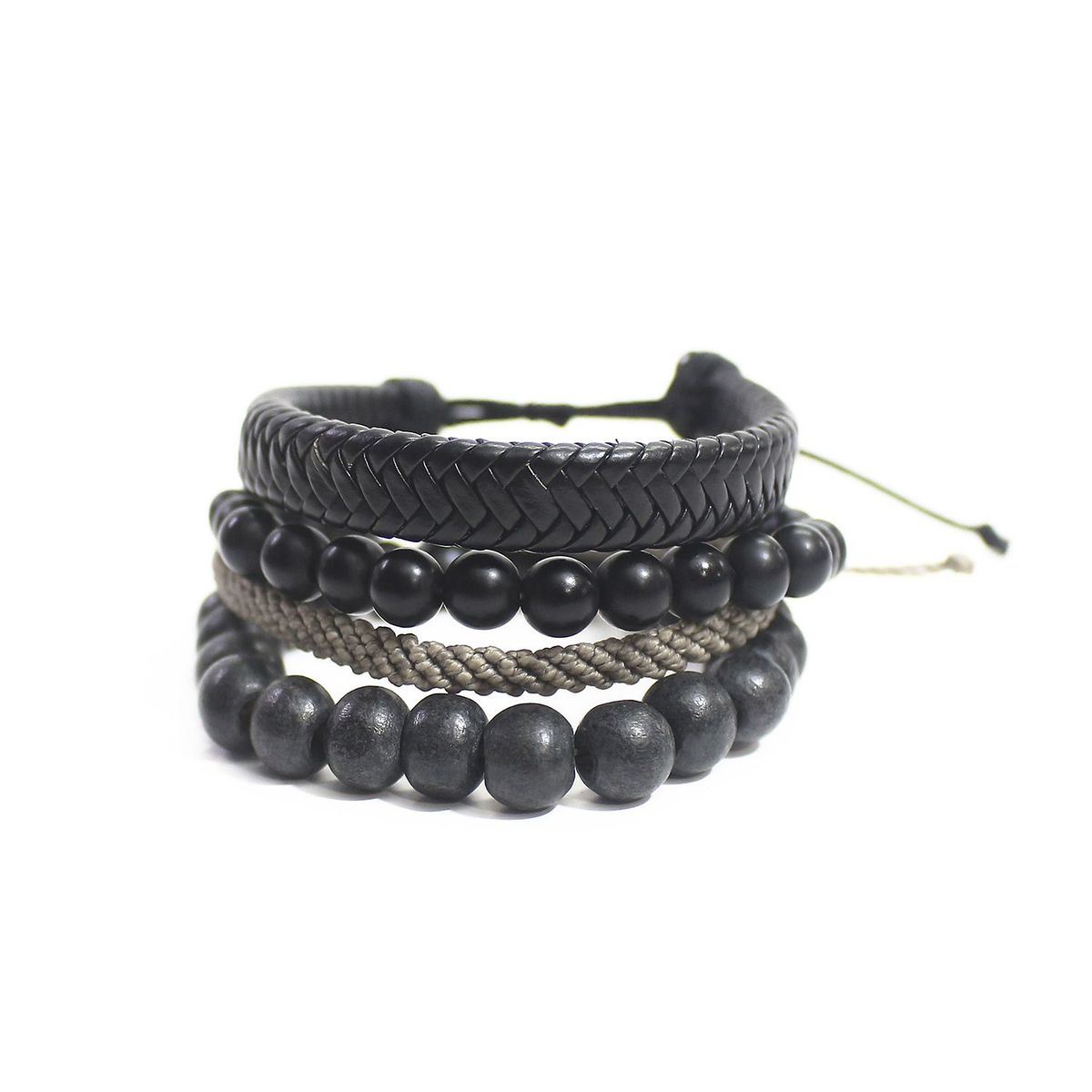 MANYA - Set de 4 Pulseras De Hombre Regulable - Manya