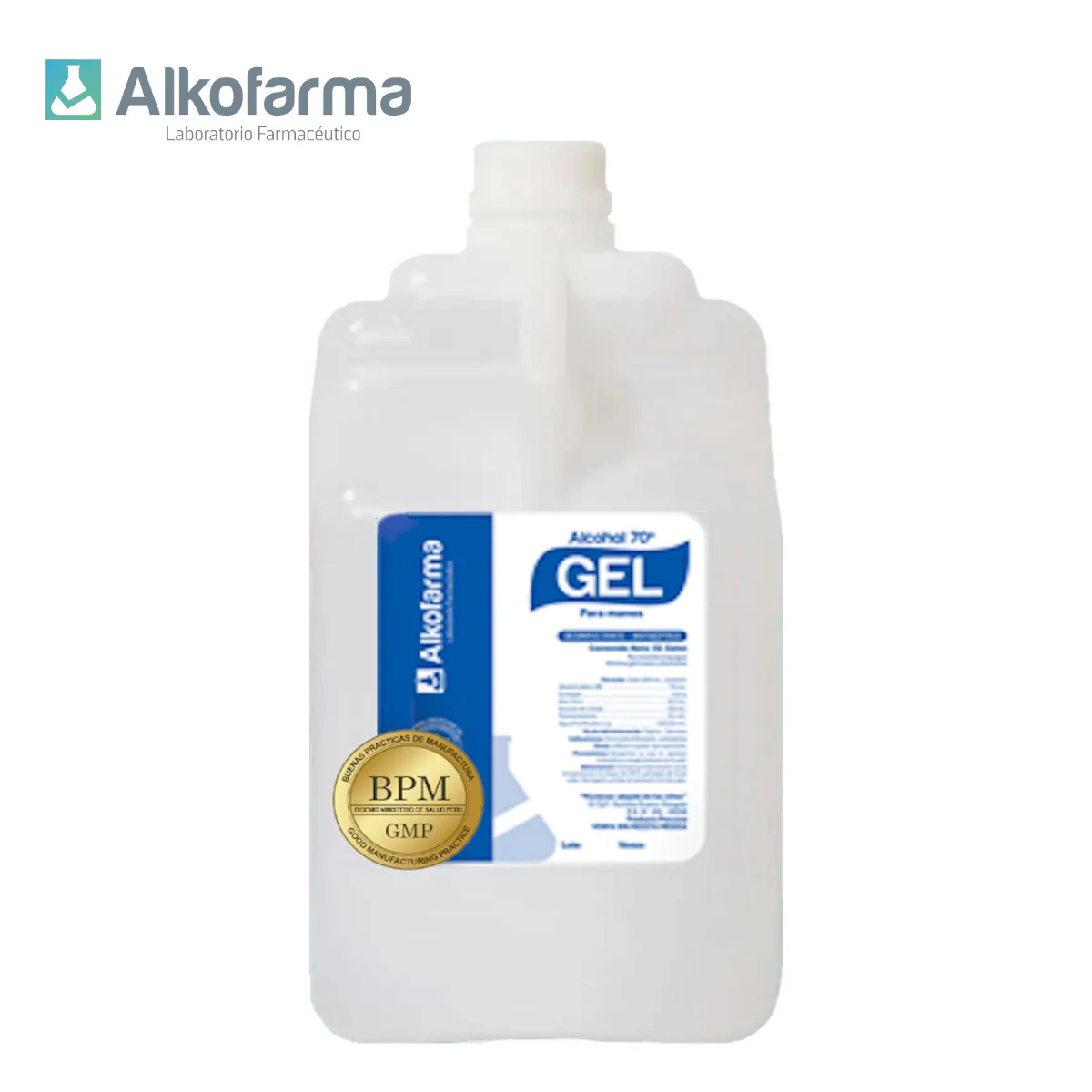 ALKOFARMA - Alcohol en gel 70° galón 4 litros ALKOFARMA