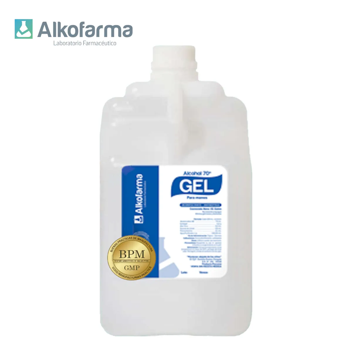 ALKOFARMA - Alcohol en gel 70° galón 4 litros ALKOFARMA
