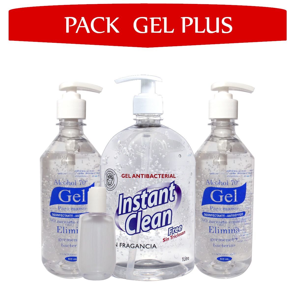 ALKOFARMA - Pack Gel Plus Alcohol en gel INSTANT CLEAN  ALKOFARMA