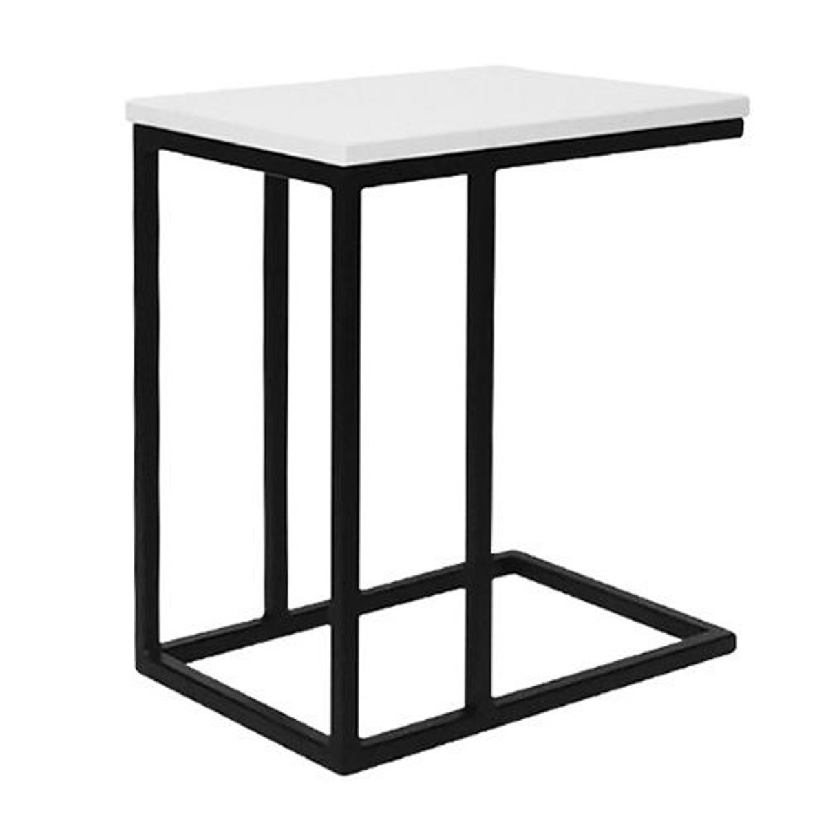 ZIYAZ - Escritorio Auxiliar Tipo C 50x30x45 BLANCO - B NEGRO