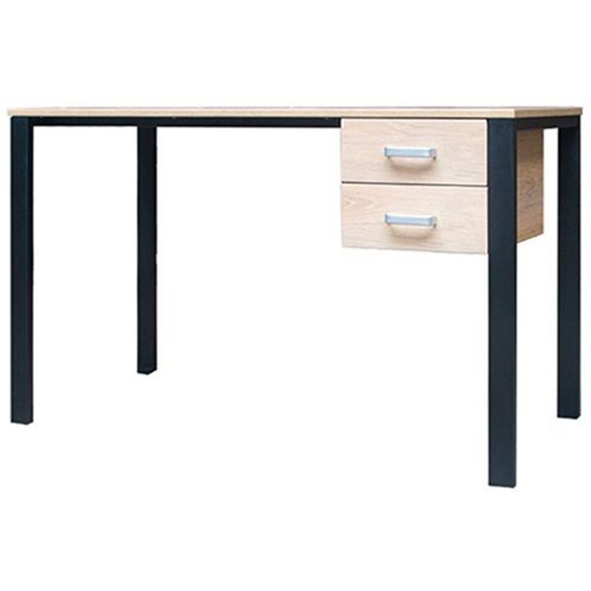 ZIYAZ - Escritorio Krona 120X60 C Cajones Flotantes ROVERE - BASE NEGRO