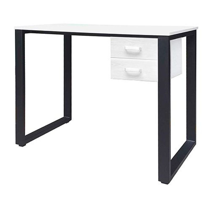 ZIYAZ - Escritorio OH 120X60 C Cajones Flotantes BLANCO - BASE NEGRO