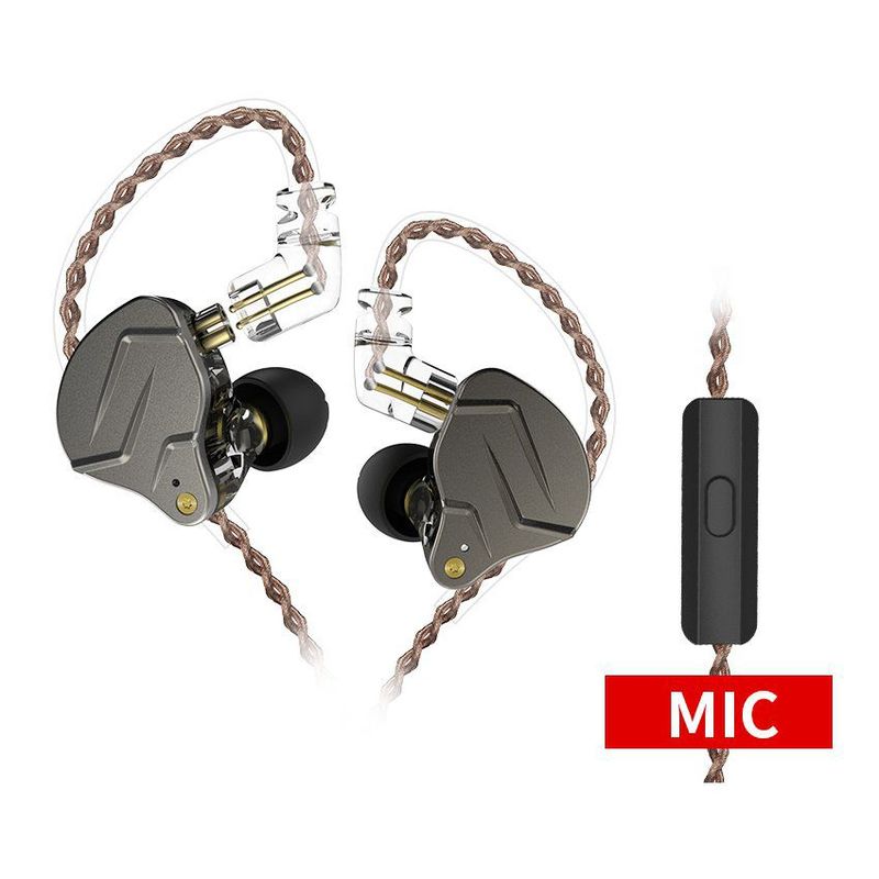 KZ - Kz zsn pro sport auriculares auriculares de metal con micrófono gris