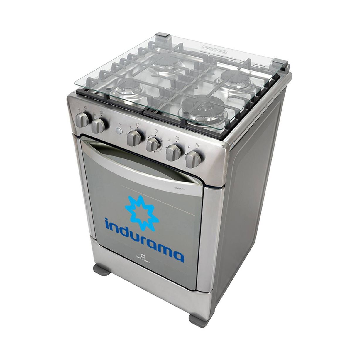 INDURAMA - Cocina a Gas Indurama 4 Hornillas Florencia Zafiro Triple llama- Grill - Croma