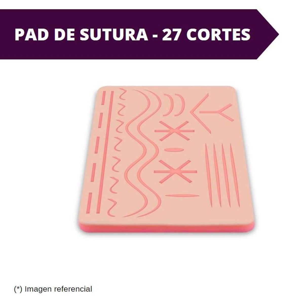 GENERICO - ALMOHADILLA DE ENTRENAMIENTO - PAD DE SUTURA 27 CORTES