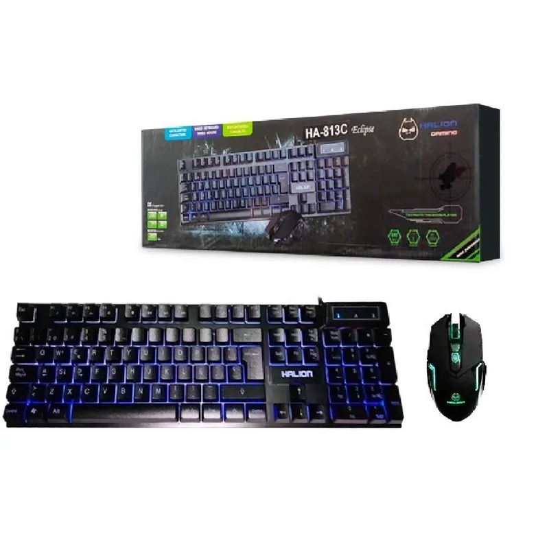 HALION - COMBO TECLADO Y MOUSE GAMER HALION ECLIPSE HA-813C