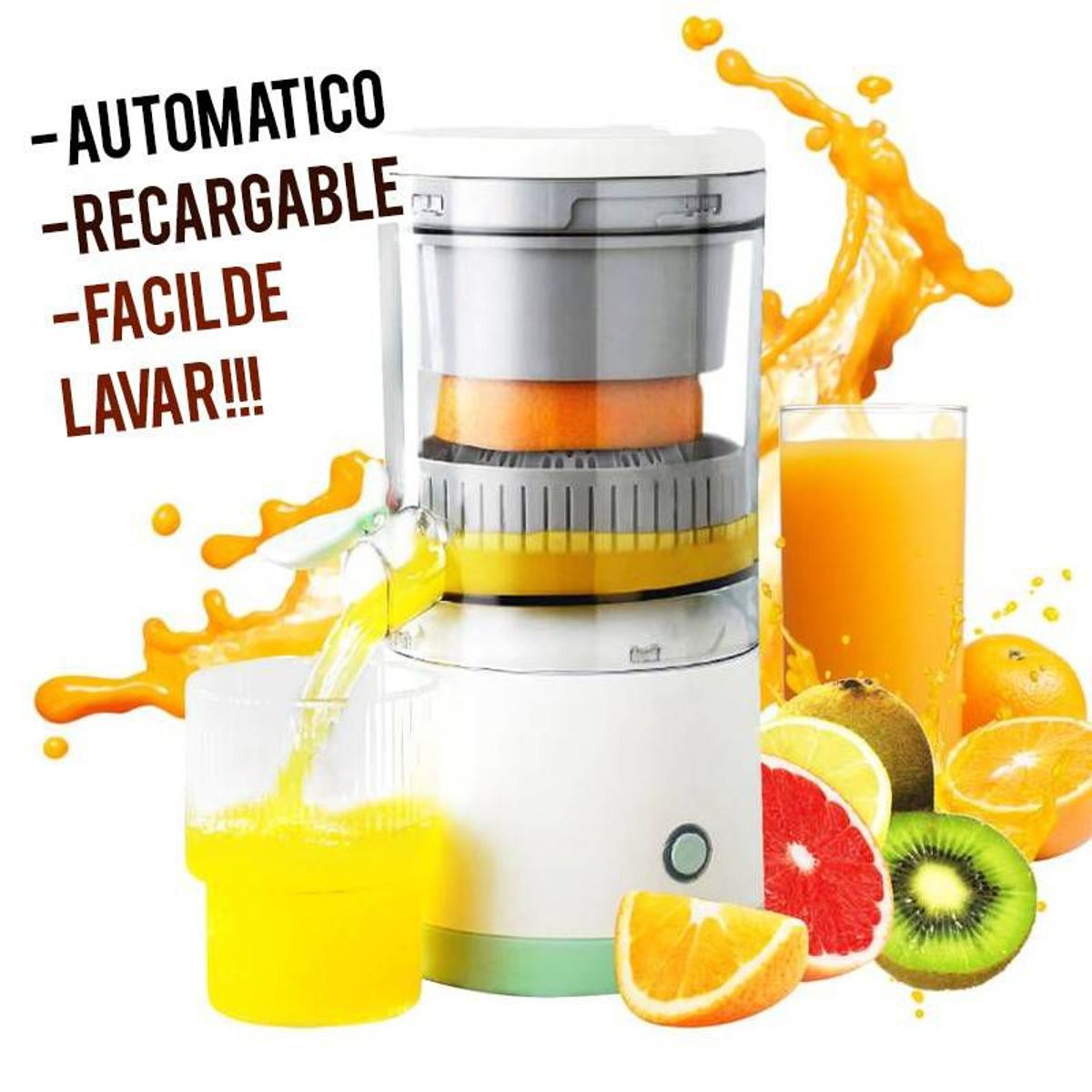OEM - Exprimidor de Naranja y Frutas Eléctrico Recargable