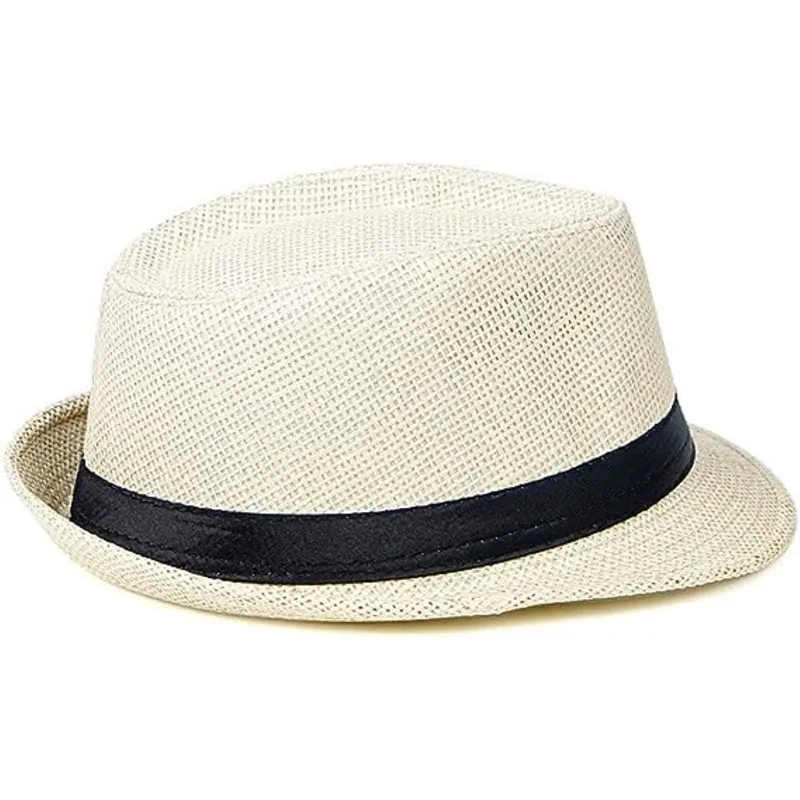 KAST PE - Sombrero Fedora Hombre Trilby Ala chica - Beige