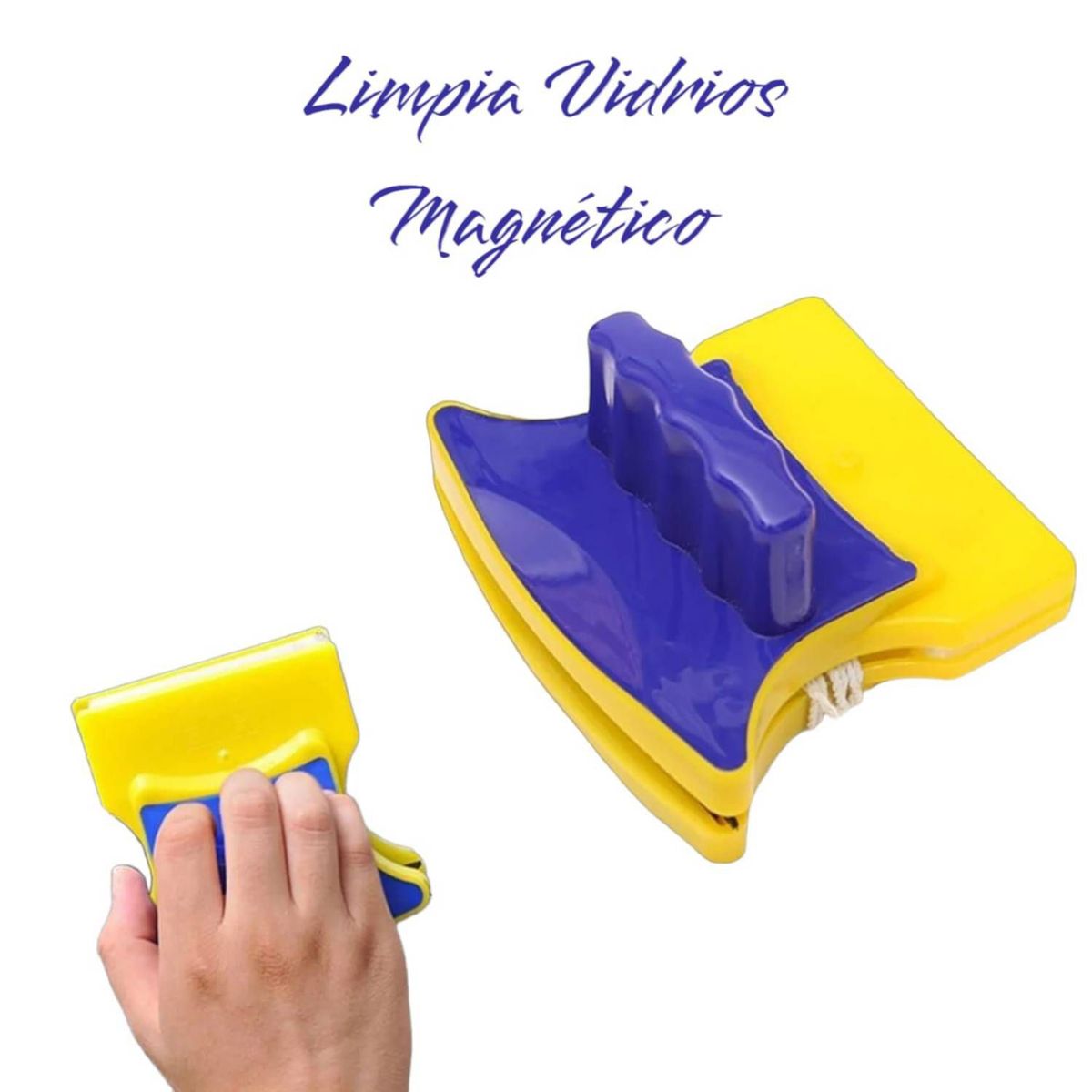 OEM - Pack x2 Limpiadores De Vidrios Lunas Magnetico Exteriores Y Interiores