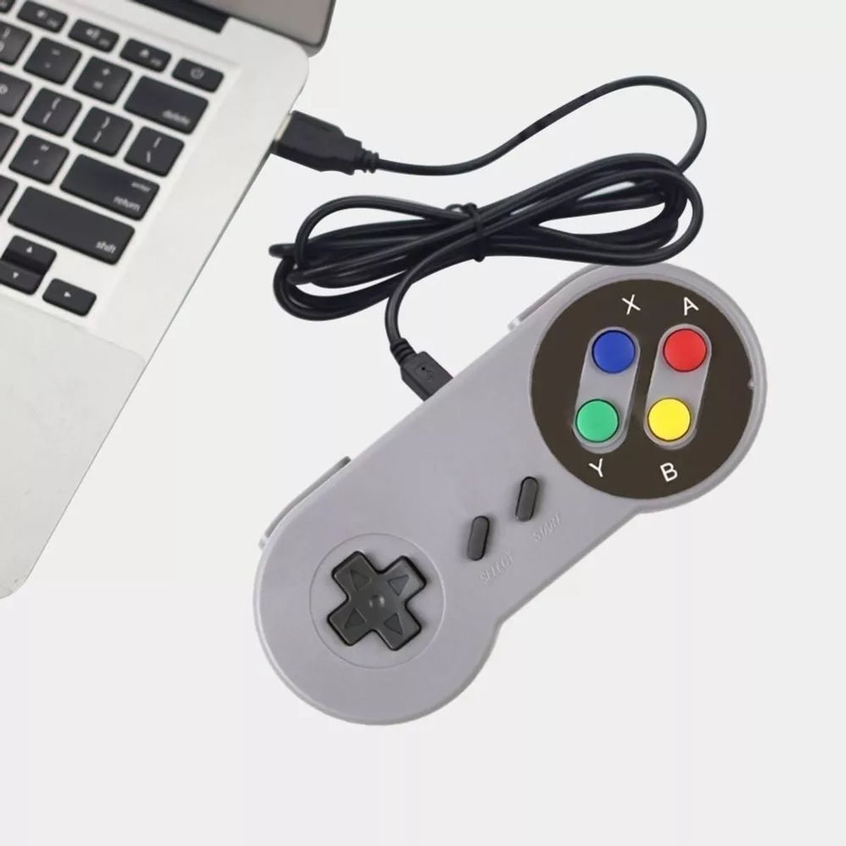 GENERICO - Mando Super Nintendo Usb para PC Laptop Windows