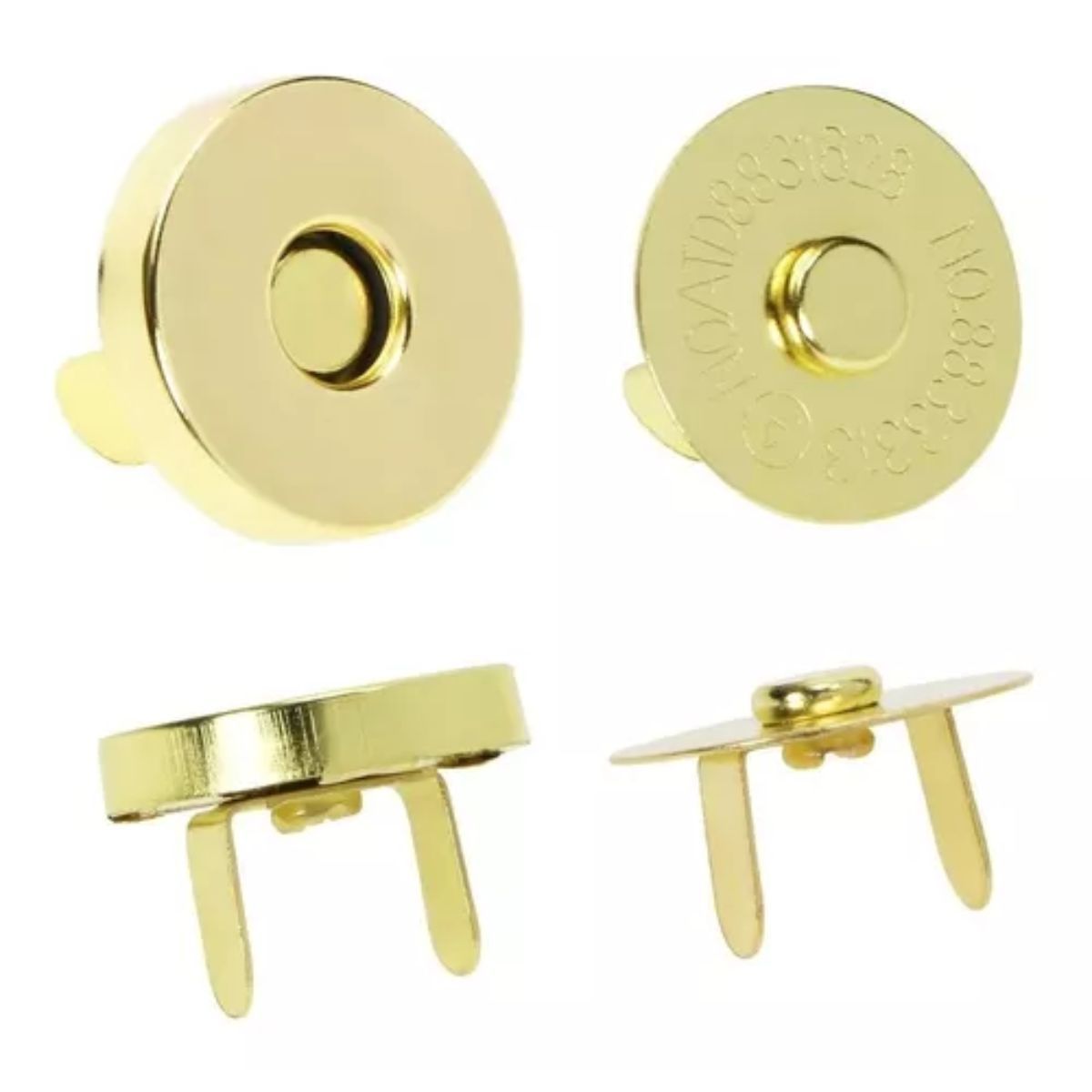 GENERICO - Broche Magnético Imantado Dorado Botón Con Imán 100 Pzas