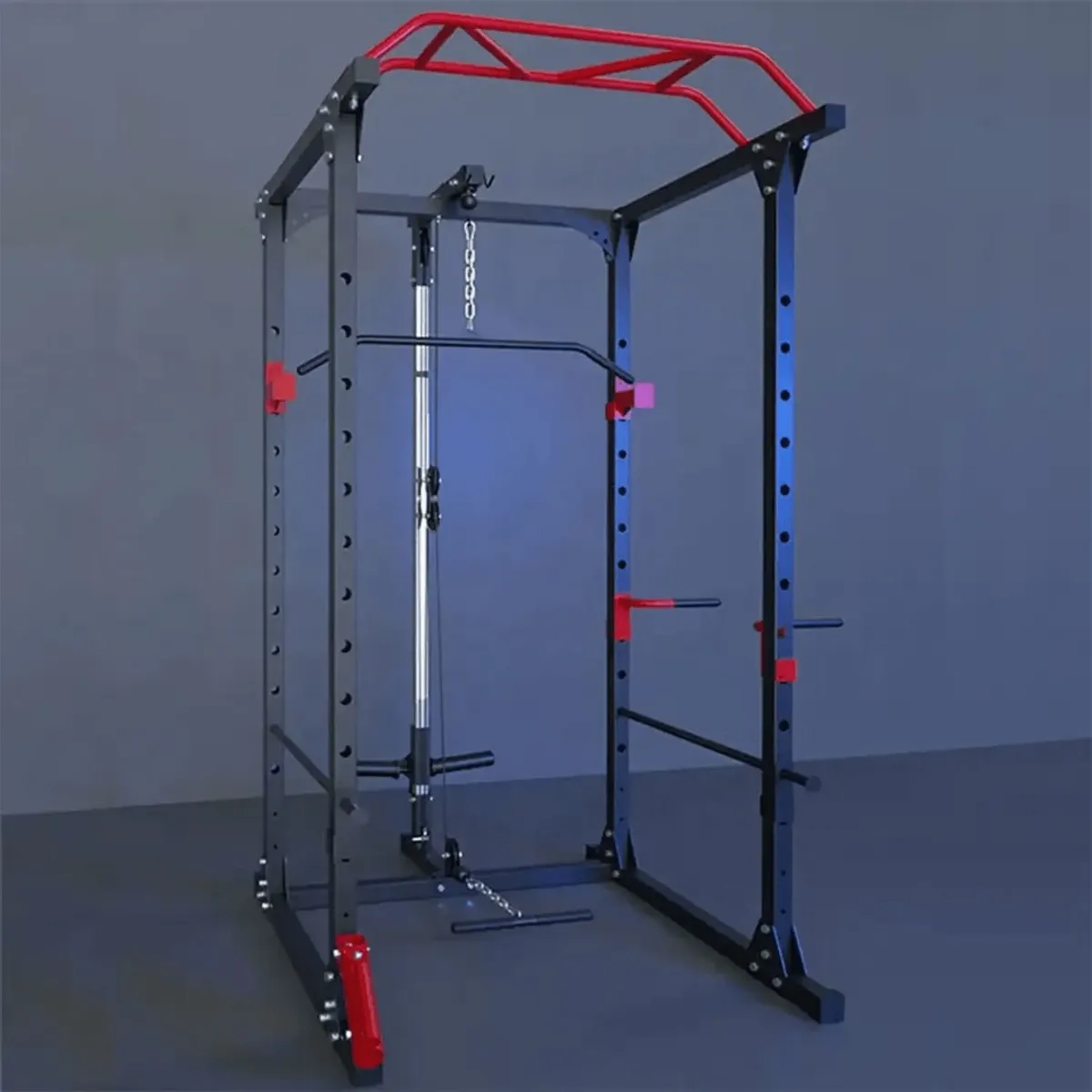 Alpha Gym - Jaula de potenci para entrenamiento multifuncional Gym Black