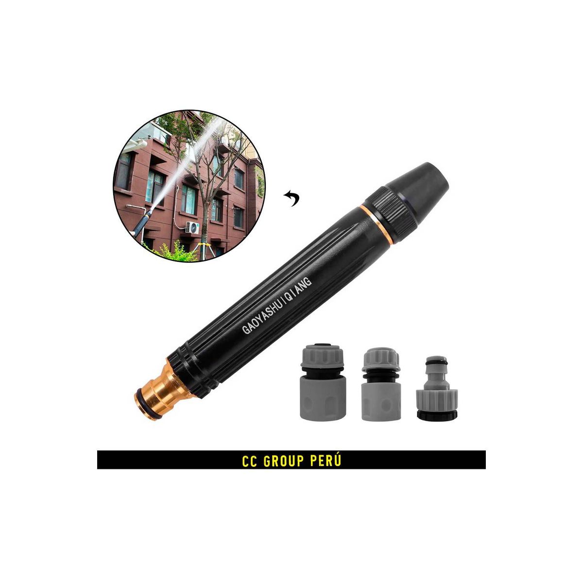 GENERICO - Conector Rápido de Manguera - 3 adaptadores