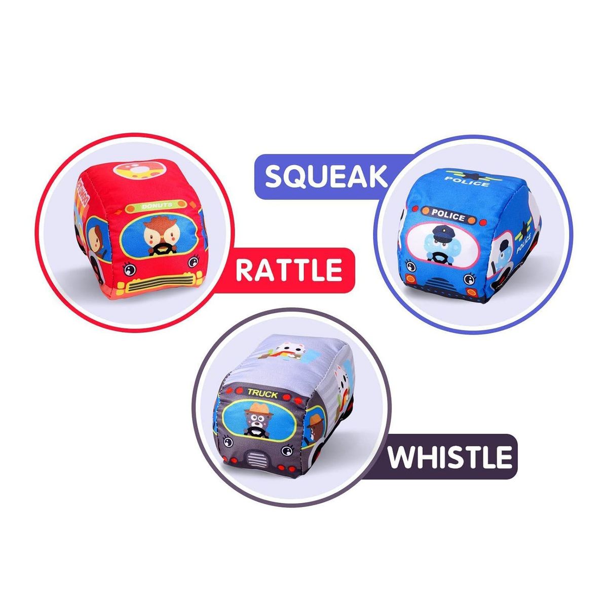 VOLTERETAS - Set de Coches de Tela para Niños