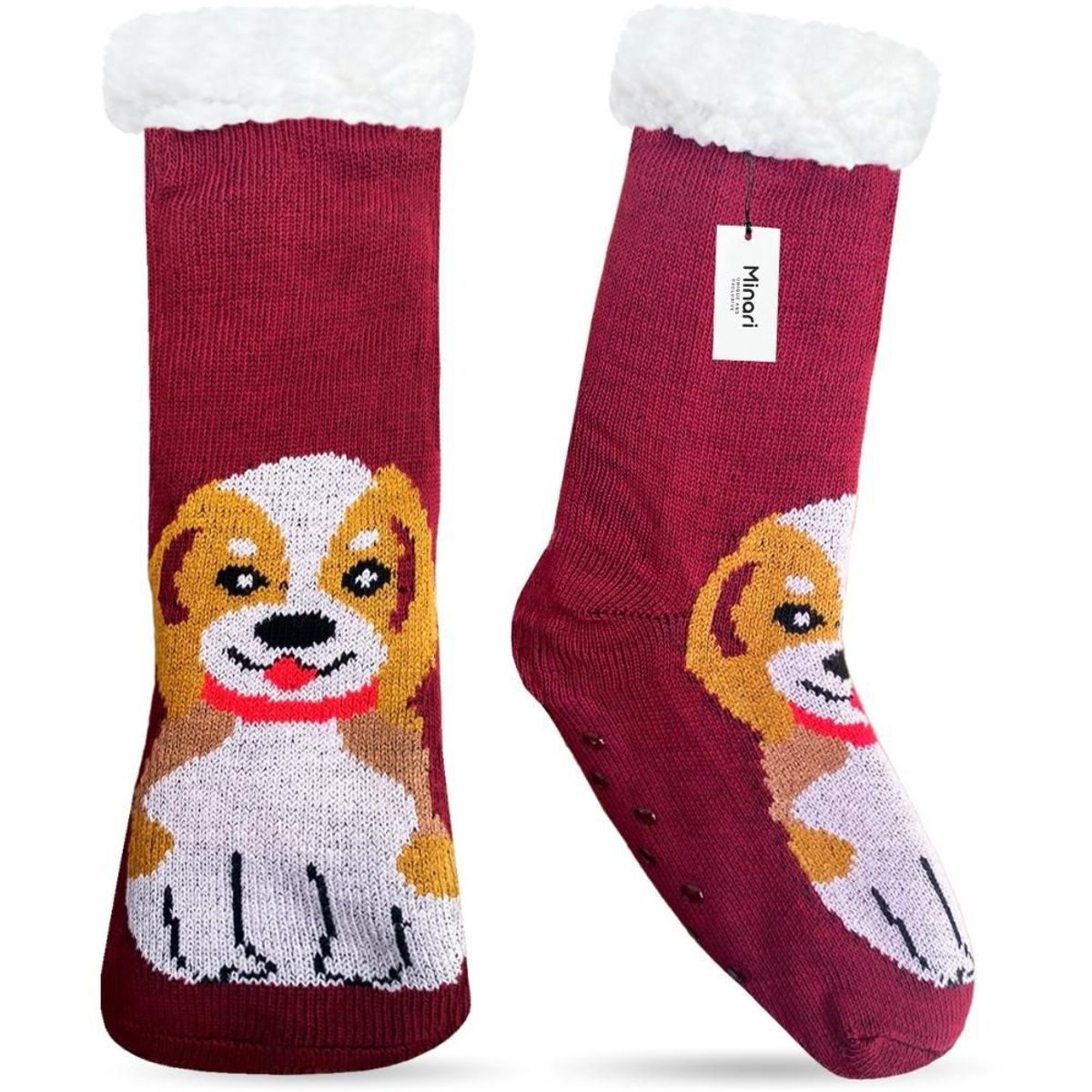 MINARI - Medias Térmicas Carnero Antideslizantes Doble Forro Perrito GD G2339