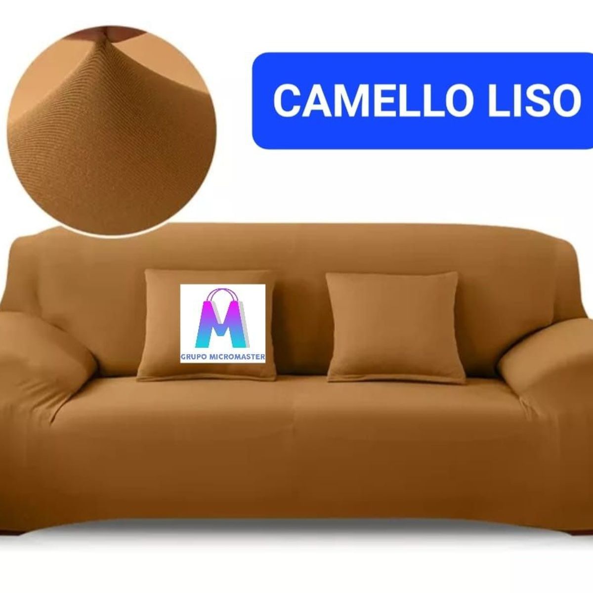 GENERICO - Fundas de sillones Set spandex 3-2-1 color Camello Oscuro liso