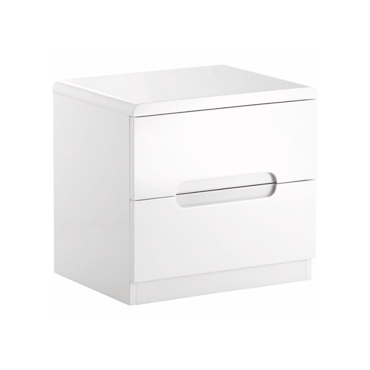 VENTITAS HOME - Velador Shannel 2 Cajones Ventitas Home Color Blanco