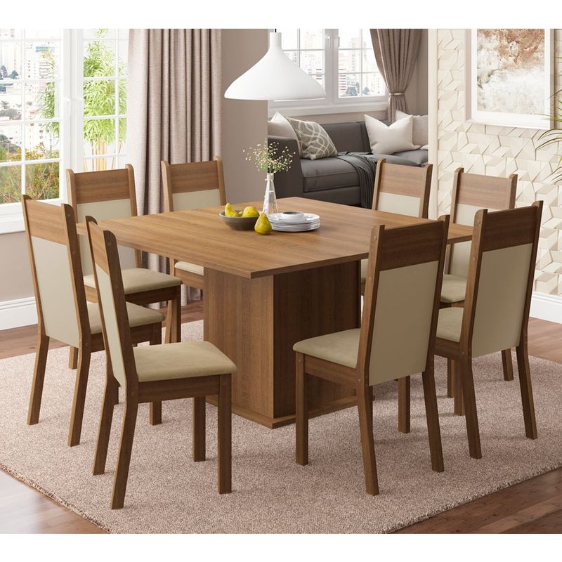 MADESA - Juego de Comedor Panamá con 8 Sillas