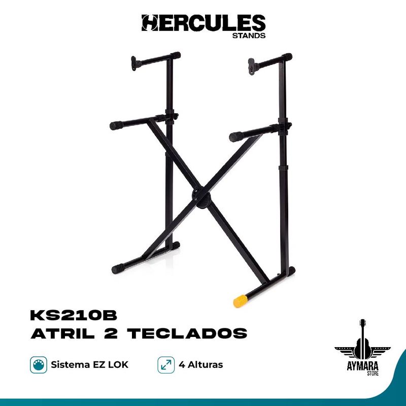 HERCULES - HERCULES KS210B ATRIL DE TECLADO STAND EZ LOK X1 2TECL