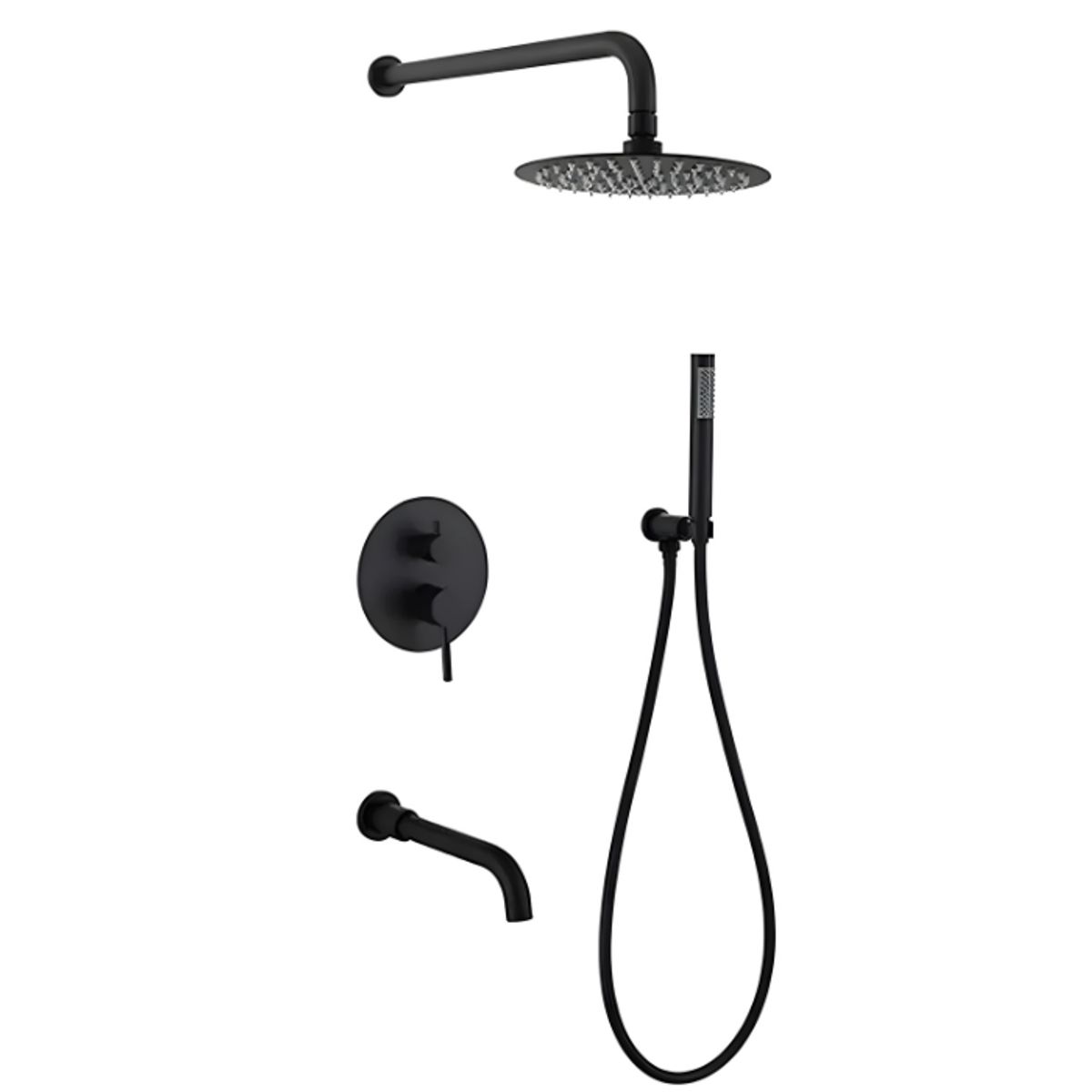 XM - MEZCLADORA PARA DUCHA Y TINA NEGRO REDONDO MT304- 010D301