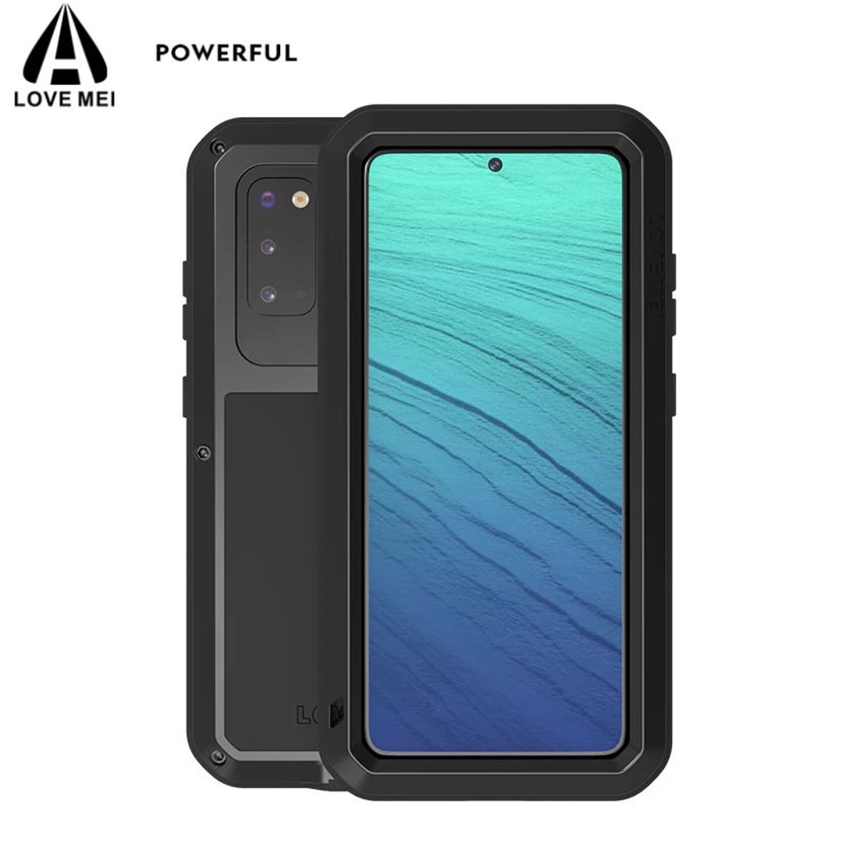 GENERICO - Case LOVE MEI para Samsung Galaxy S20 - Negro  Glass