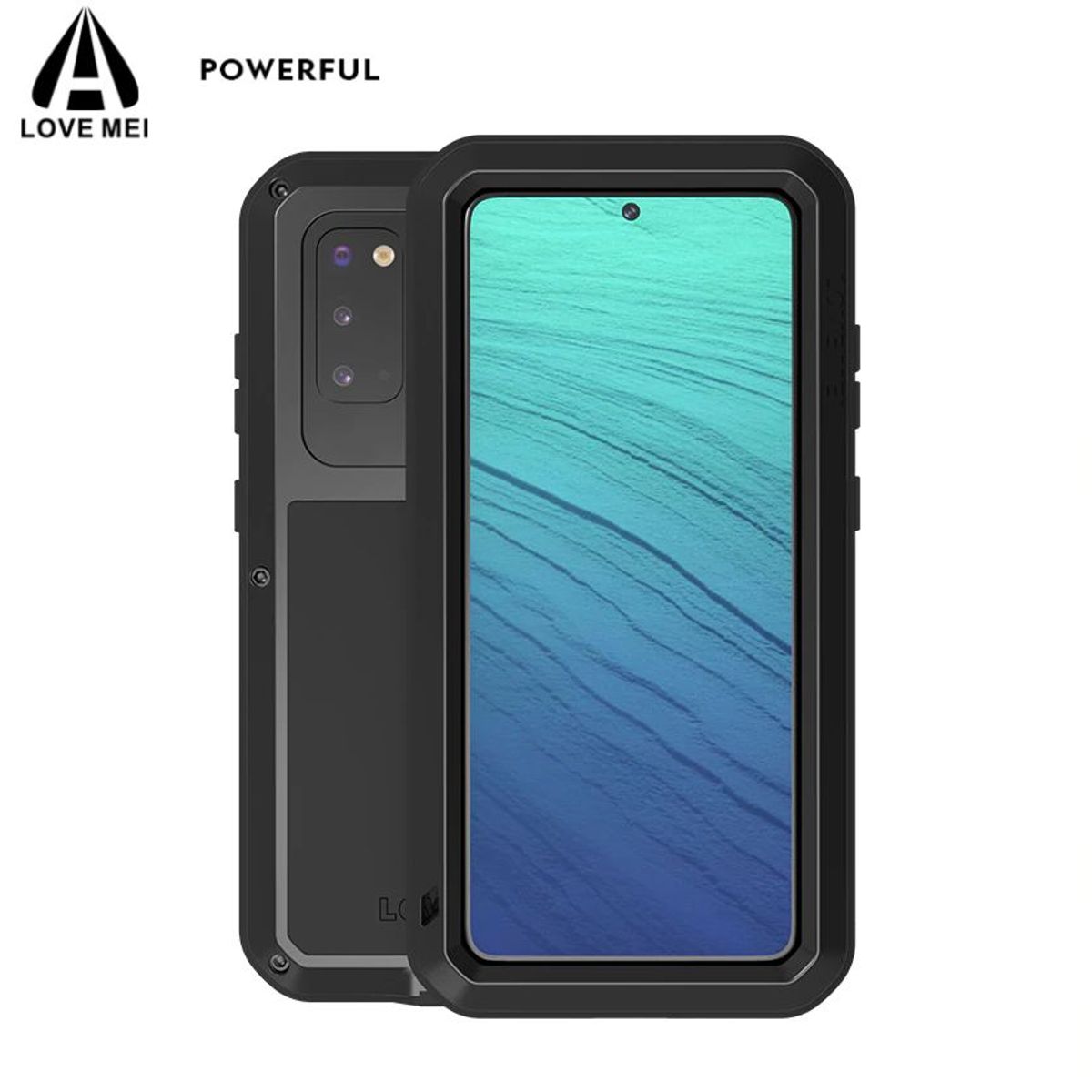 GENERICO - Case LOVE MEI para Samsung Galaxy S20 - Negro  Glass