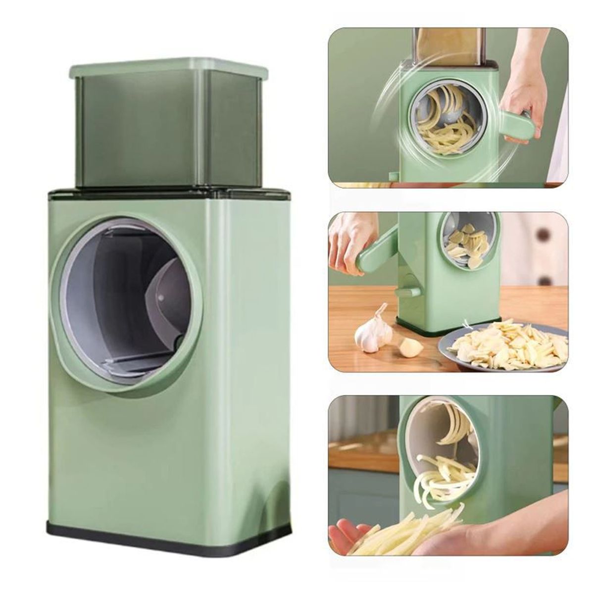 GENERICO - Ralladora y cortadora picador multifunción - Herramienta de cocina