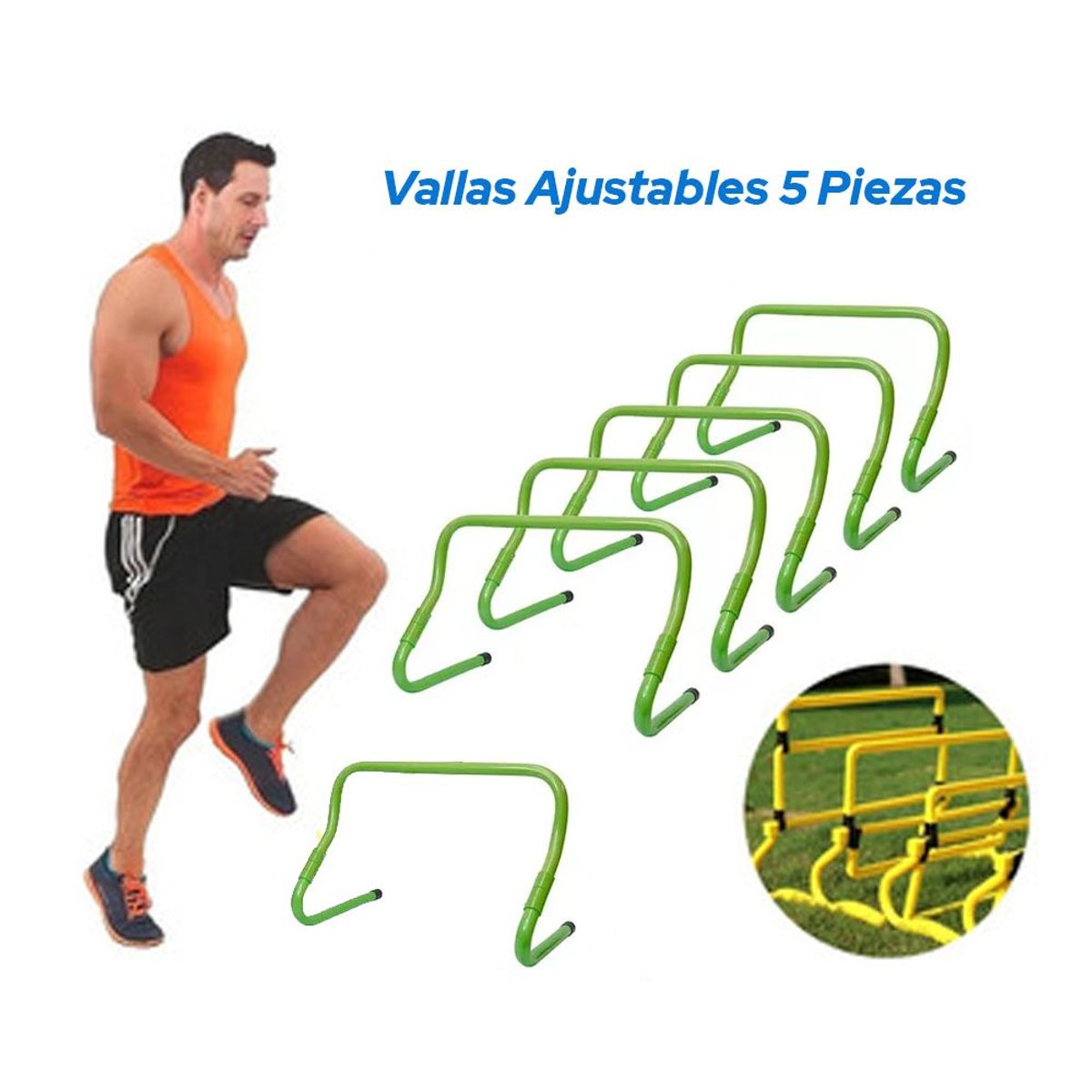 GENERICO - Vallas Ajustables 5 Piezas De Entrenamiento De Velocidad