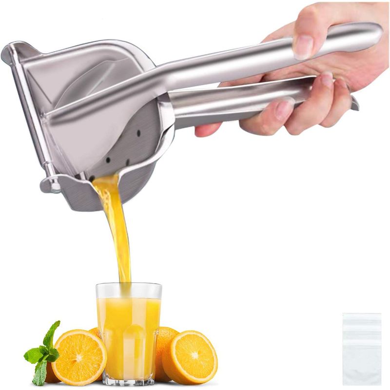 GENERICO - Exprimidor Jugo de Naranja Manual de Acero Inoxidable
