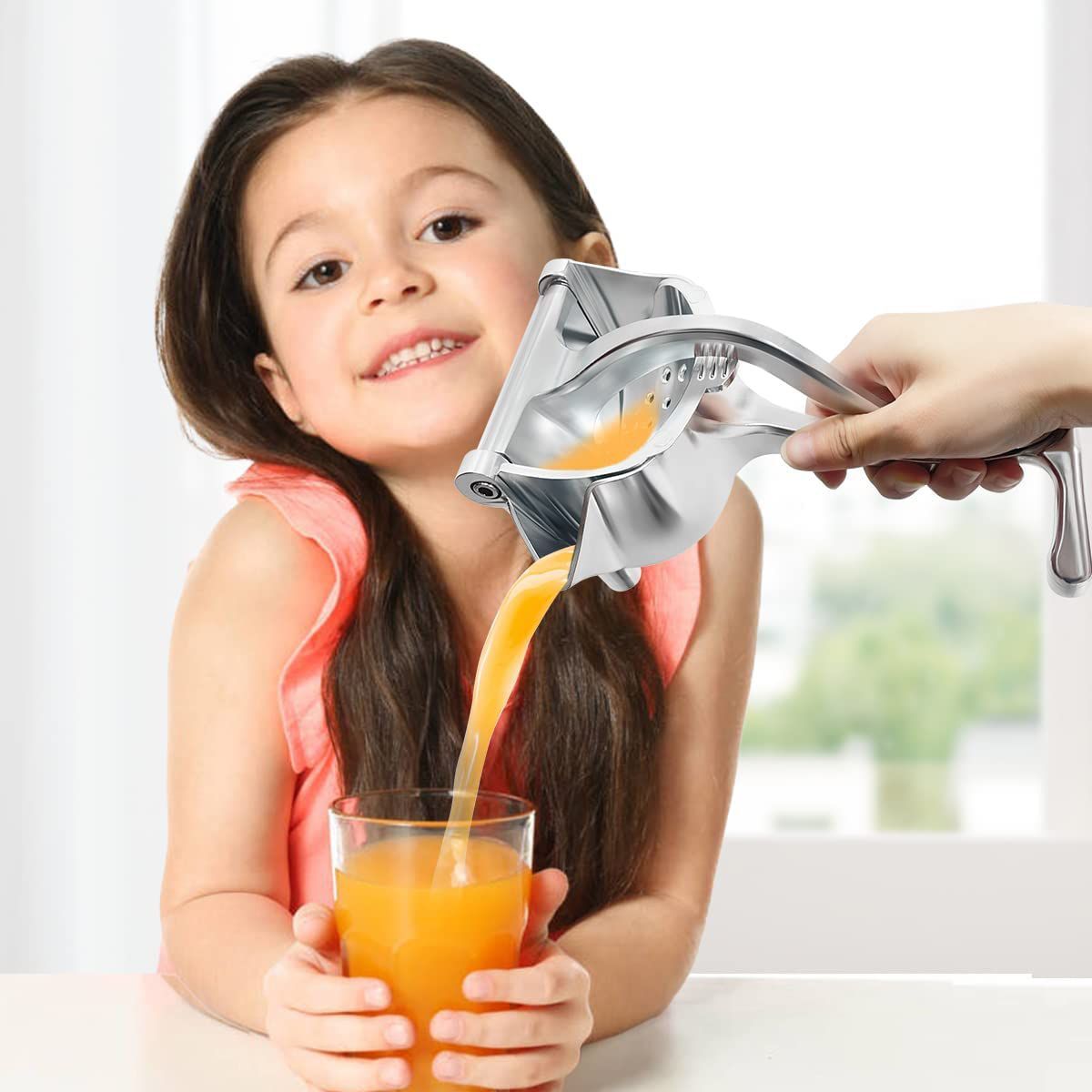 GENERICO - Exprimidor de Naranja Multifuncional de Acero Inoxidable Portatil