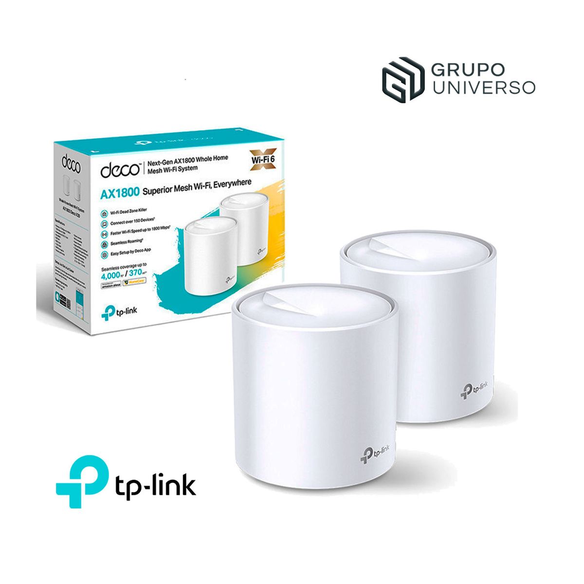 TP LINK - Deco X20 2 Pack Tp-Link  Mesh Sistema Wifi 6 AX1800