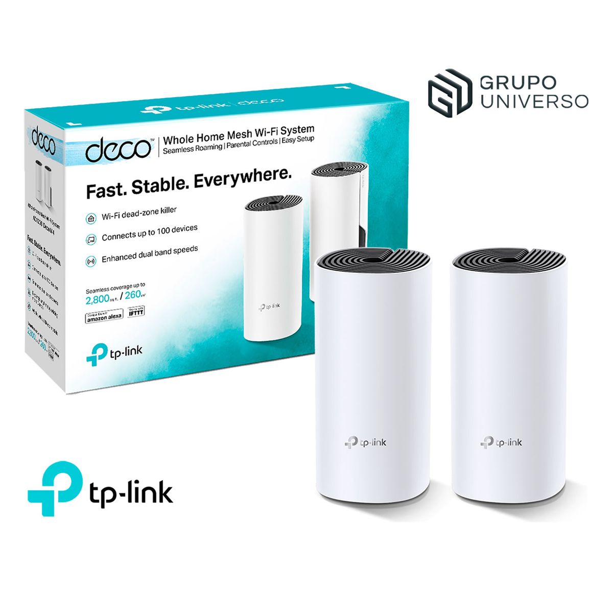 TP LINK - Deco M4 2 Pack TP-Link Sistema Wi-Fi 5 GHz 2,4 GHz Mesh AC1200