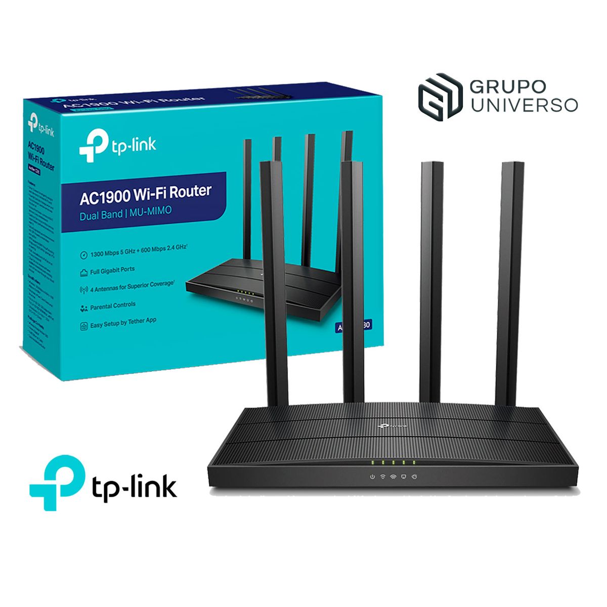 TP LINK - Router Archer C80 TP-Link AC1900 Wireless Dual Band 5 GHz 2,4 GHz