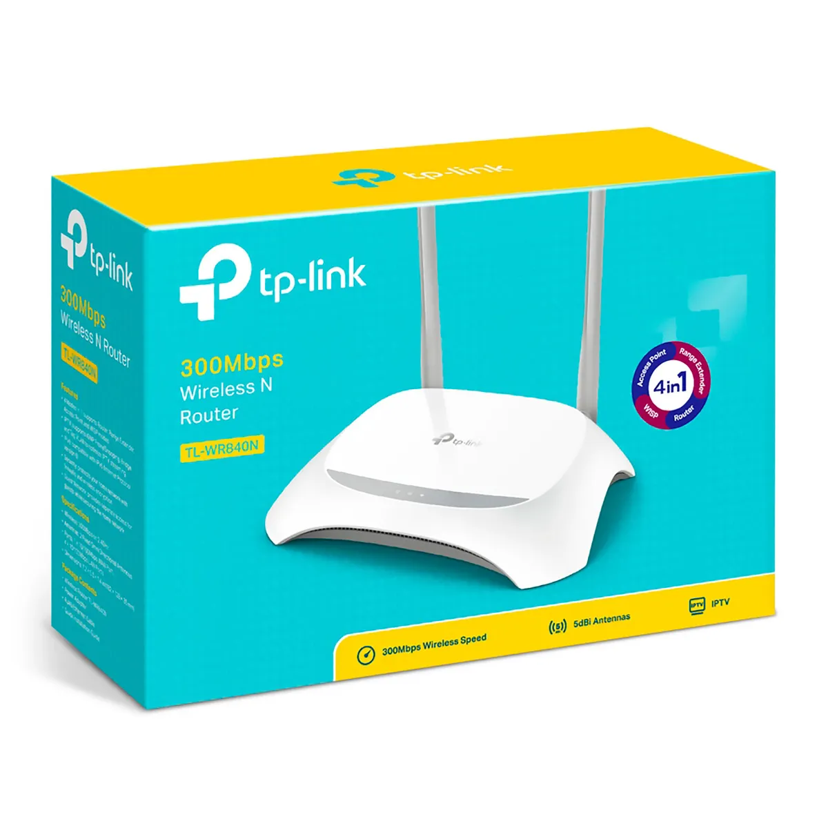 TP LINK - TL-WR840N TP-Link Router Inalambrico Wi-Fi 2,4 GHz acces point 300Mbps