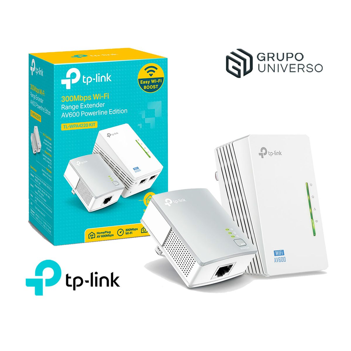 TP LINK - TL-WPA4220 KIT TP-Link Kit Extensor Powerline Wifi Av600 300mbps