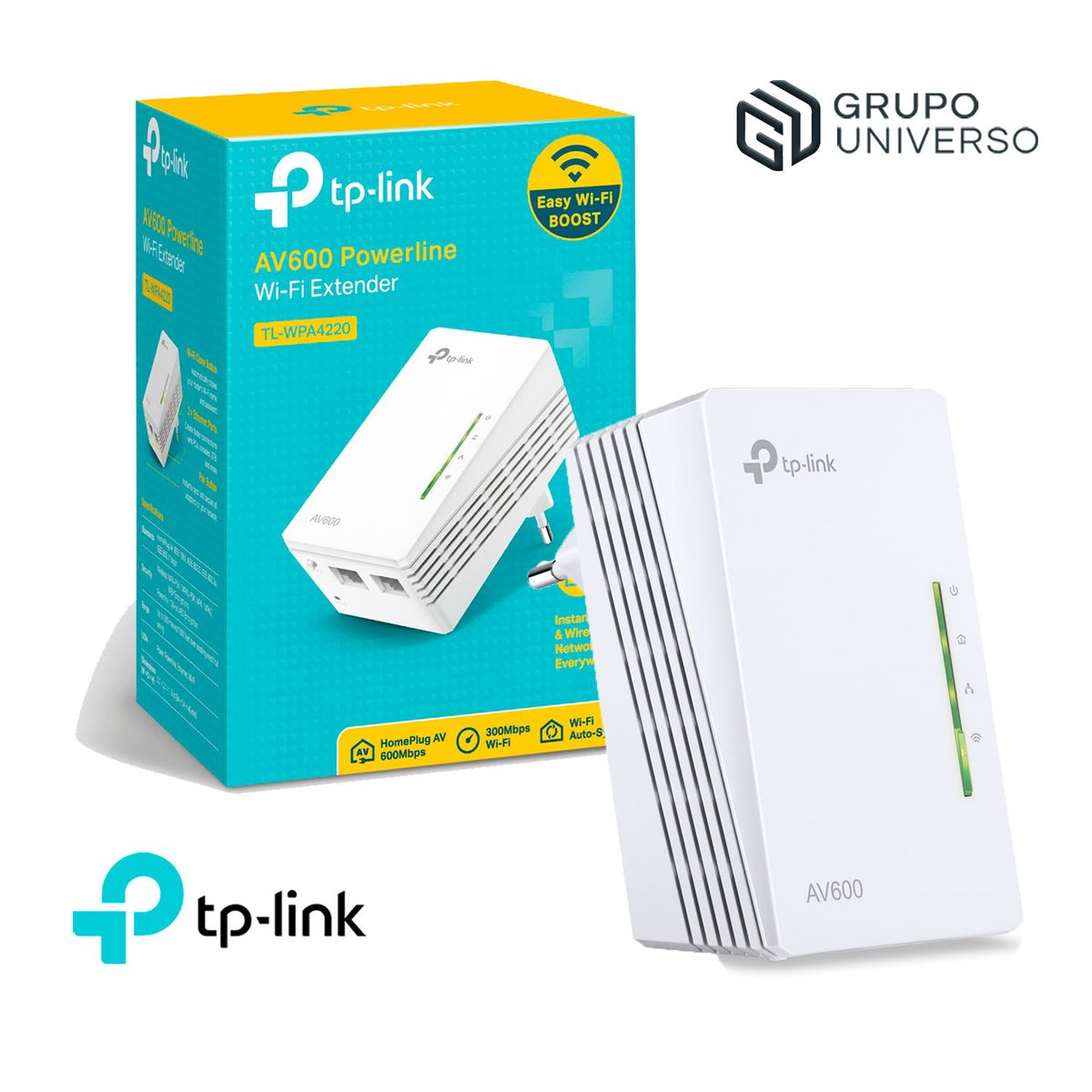 TP LINK - TL-WPA4220 TP-Link Extensor Powerline Wifi AV600 a 300mbps