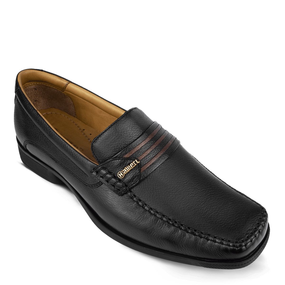 HAWERL - Zapato Confort Vestir Hombre H399 Negro