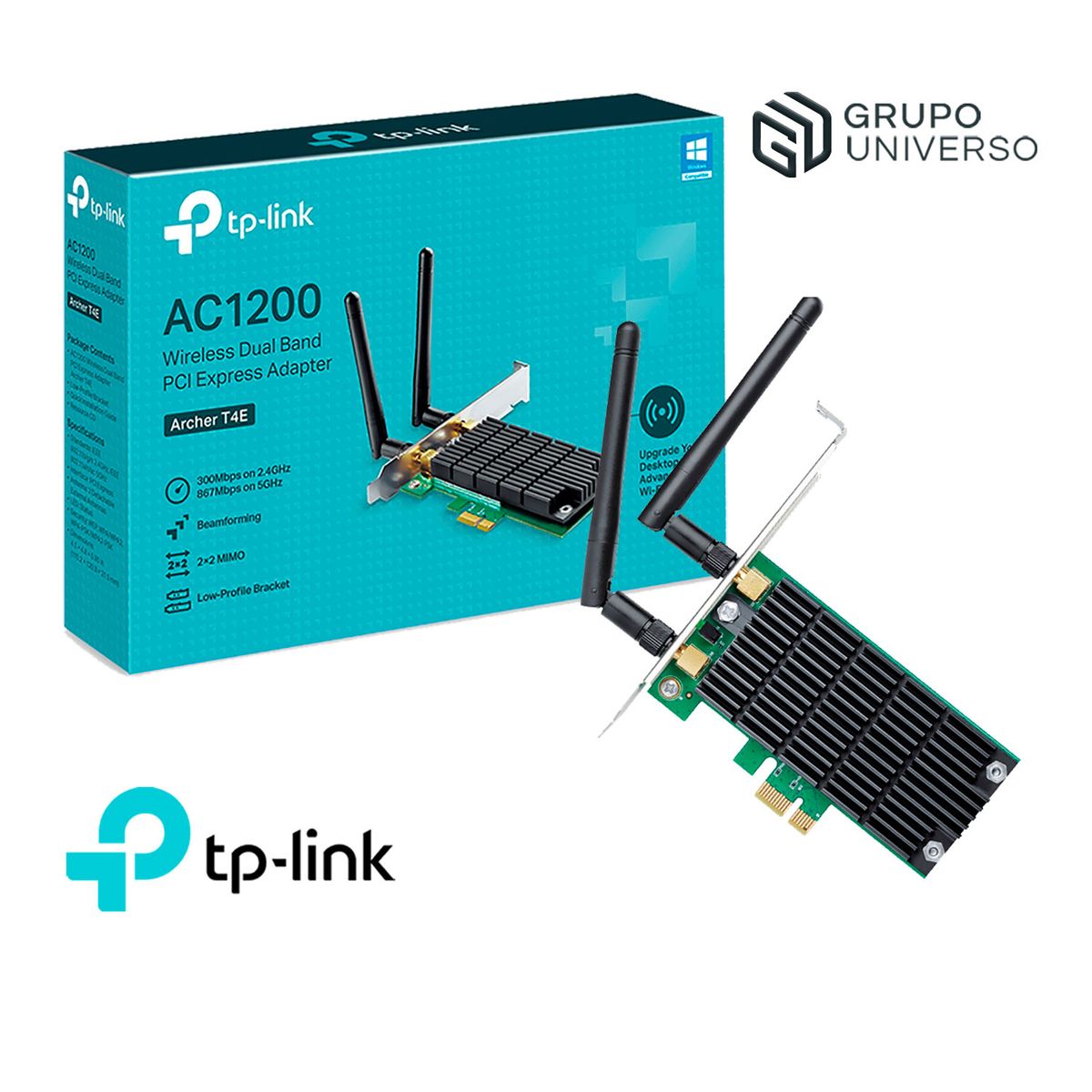 TP LINK - Archer T4E TP-Link Adaptador Pci Express Doble banda AC1200