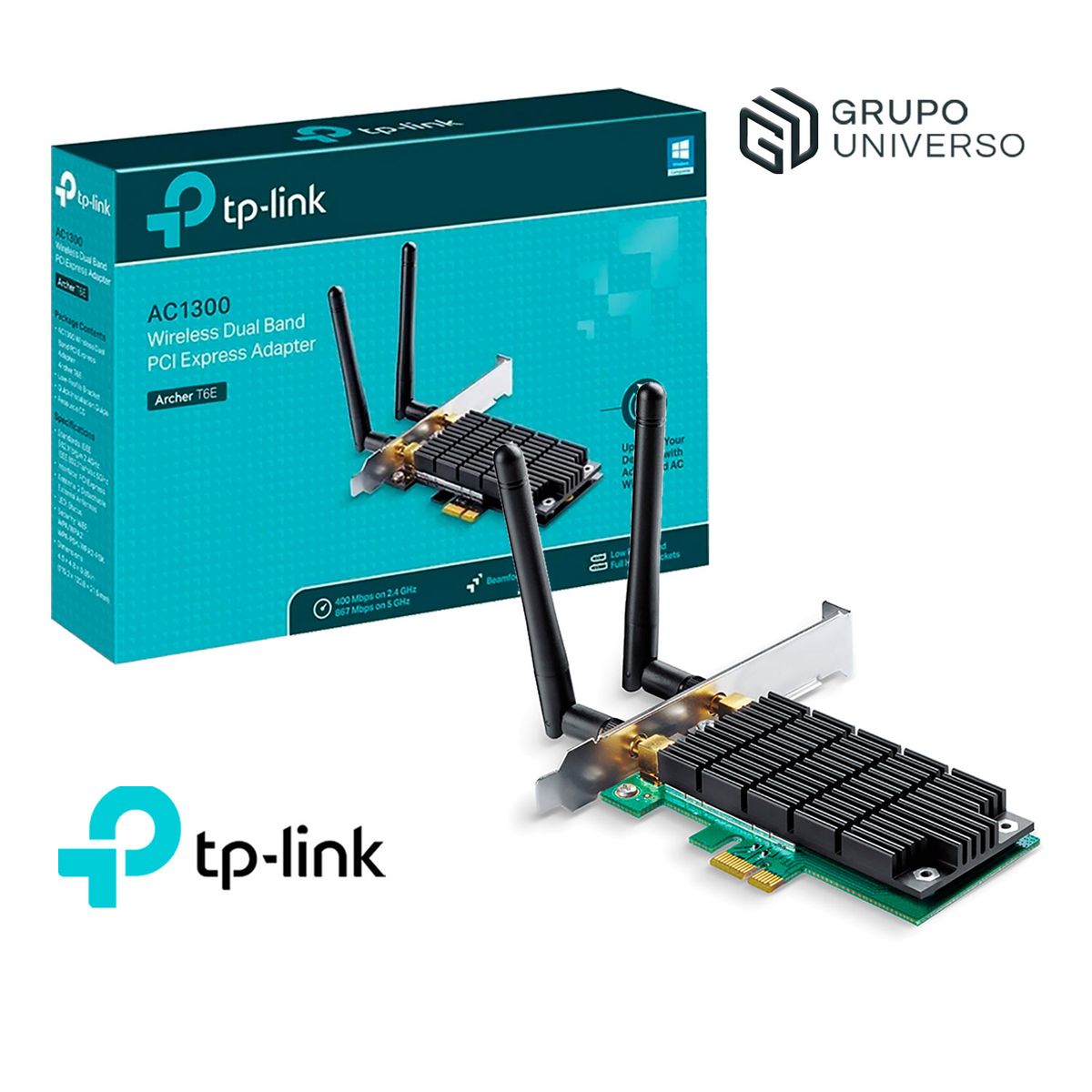 TP LINK - Archer T6E TP-Link Adaptador Inalambrico Pci-express Ac1300