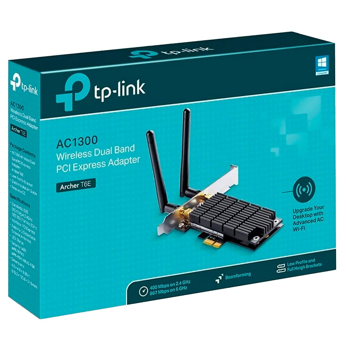 TP LINK - Archer T6E TP-Link Adaptador Inalambrico Pci-express Ac1300