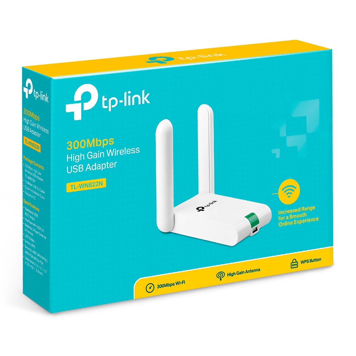 TP LINK - TL-WN822N TP-Link Adaptador Usb Wifi 2,4 GHz Usb 300Mbps