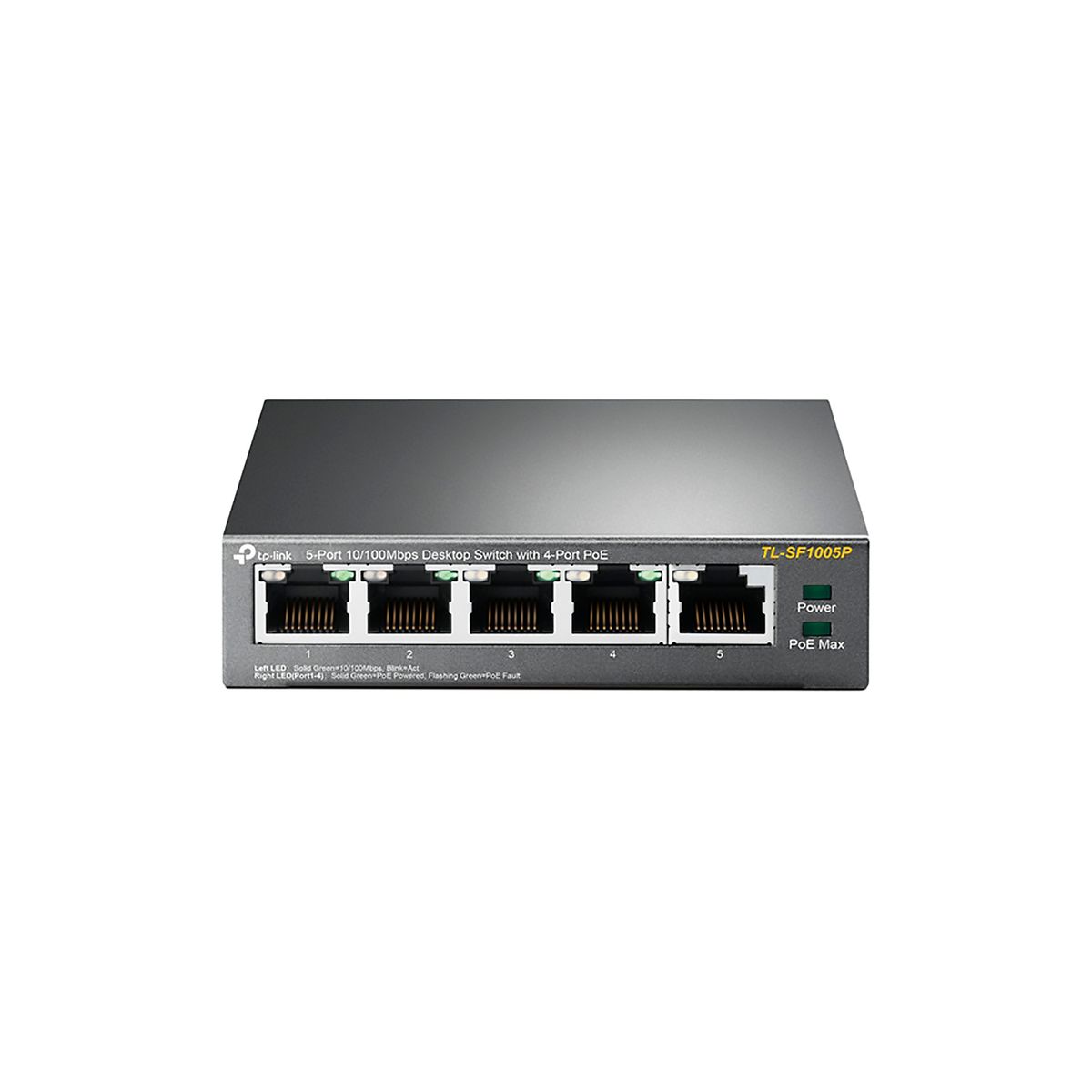 TP LINK - Switch Poe TL-SF1005P TP-Link 5 Puertos 10.100 Mbps Conector Poe
