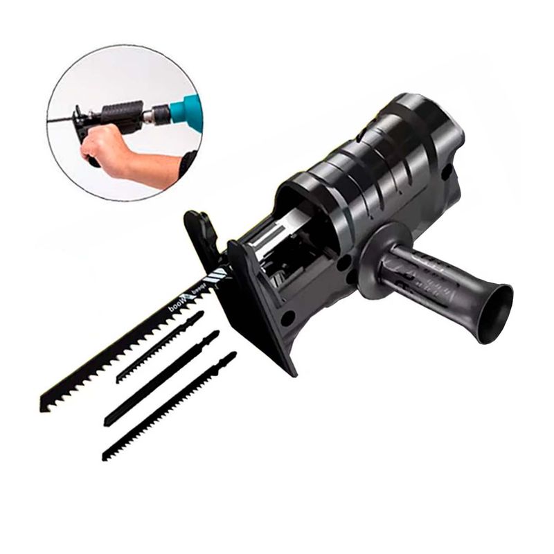GENERICO - CALADORA ADAPTADOR PARA TALADROS INALÁMBRICO HOJAS - JIG-SAW-HIBRIDA